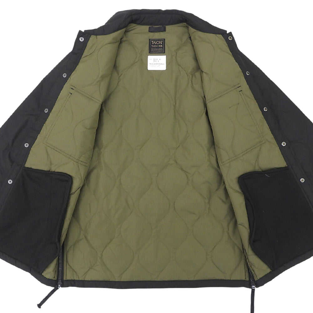 TAION タイオン 美品 ミリタリー CPOシャツジャケット ダウン ジャケット メンズ ブラック S TAION-109CPOSHML-1 ジャケット