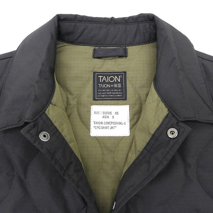 TAION タイオン 美品 ミリタリー CPOシャツジャケット ダウン ジャケット メンズ ブラック S TAION-109CPOSHML-1 ジャケット