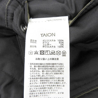TAION タイオン 美品 ミリタリー CPOシャツジャケット ダウン ジャケット メンズ ブラック S TAION-109CPOSHML-1 ジャケット