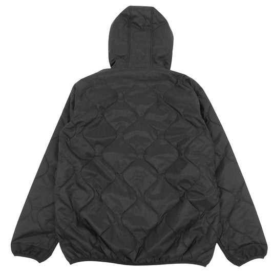 ALPHA INDUSTRIES アルファインダストリーズ キルトフードジャケット メンズ ブラック M ジャケット ジャケット