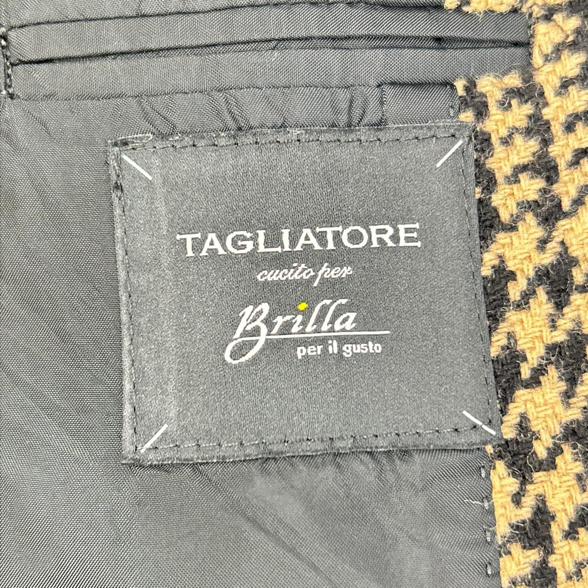 TAGLIATORE タリアトーレ 1SBM22K ×ブリッラペルリルグスト ハウンドトゥース シングルジャケット ジャケット