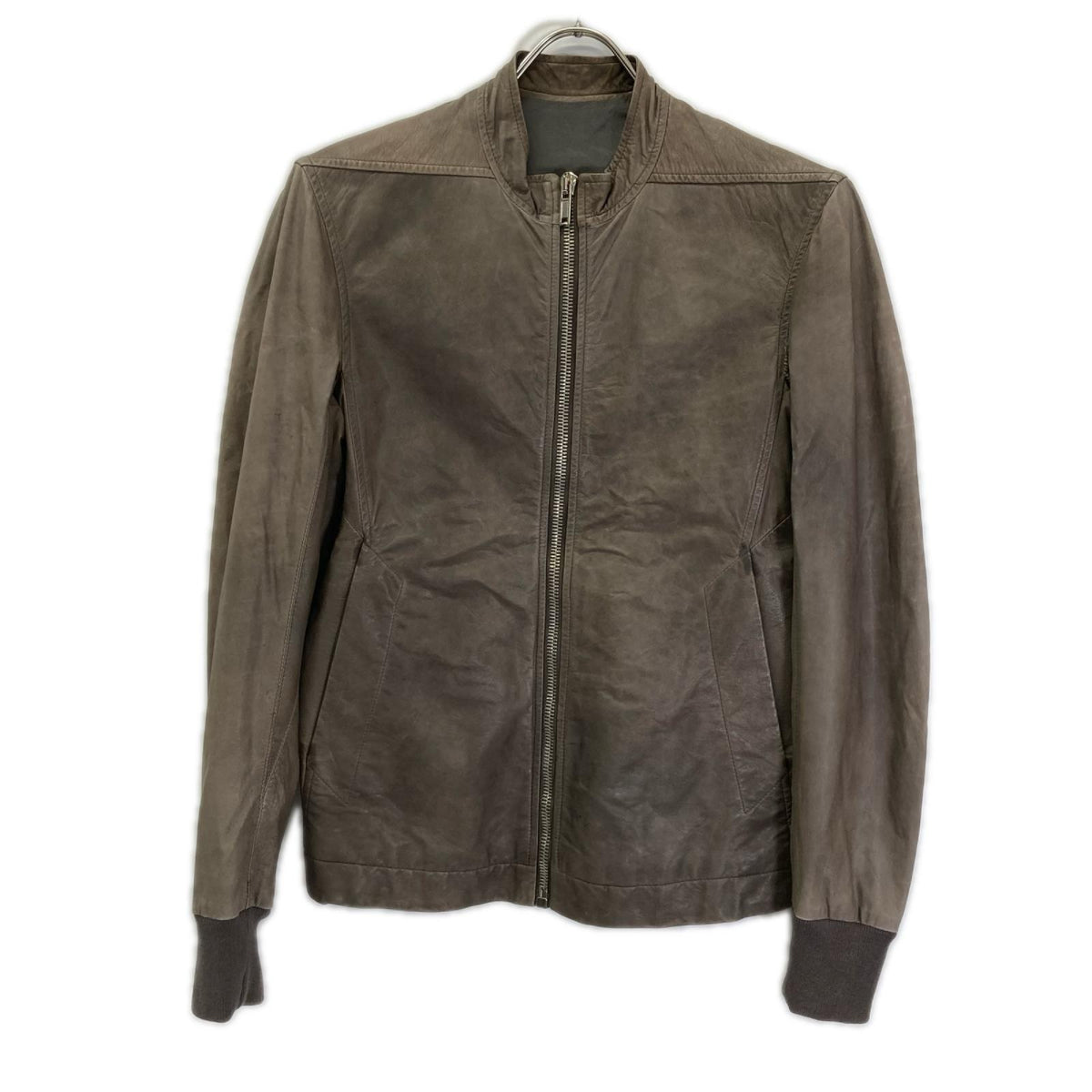 Rick Owens リックオウエンス 12SS RU3763 インターシャレザーブルゾン/シングルライダース ジャケット