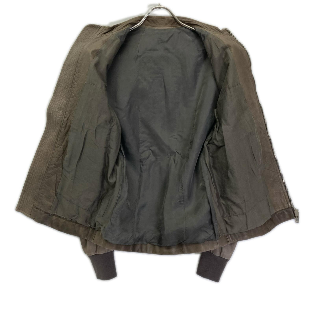 Rick Owens リックオウエンス 12SS RU3763 インターシャレザーブルゾン/シングルライダース ジャケット