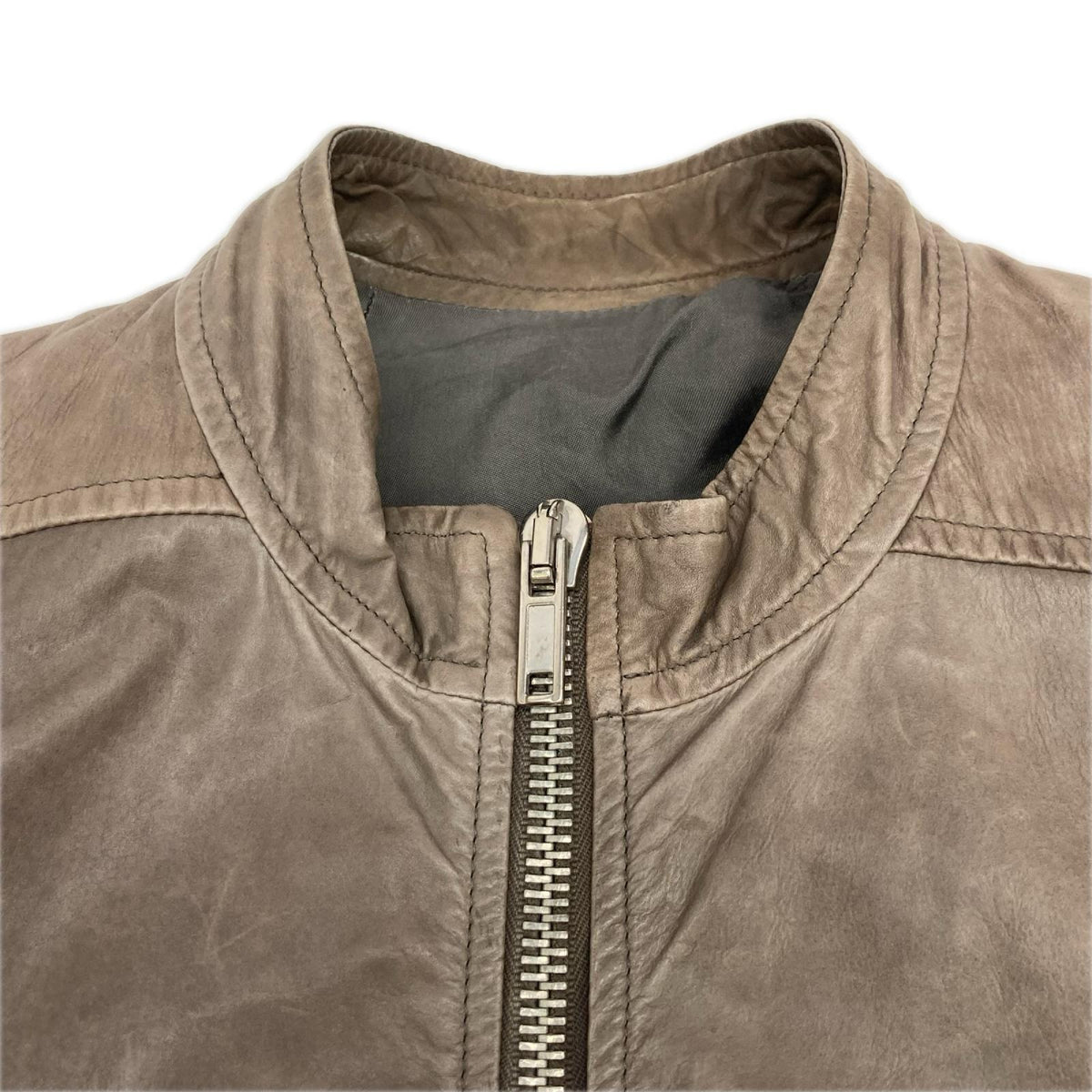 Rick Owens リックオウエンス 12SS RU3763 インターシャレザーブルゾン/シングルライダース ジャケット