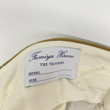FUMIYA HIRANO フミヤヒラノ 8150121 REGENT HARRISONS サイドアジャスター トラウザーパンツ ボトムス