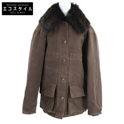 PRADA プラダ 【美品/国内正規】292241 シープスキンファーカラー付 コットン ジャケット ジャケット