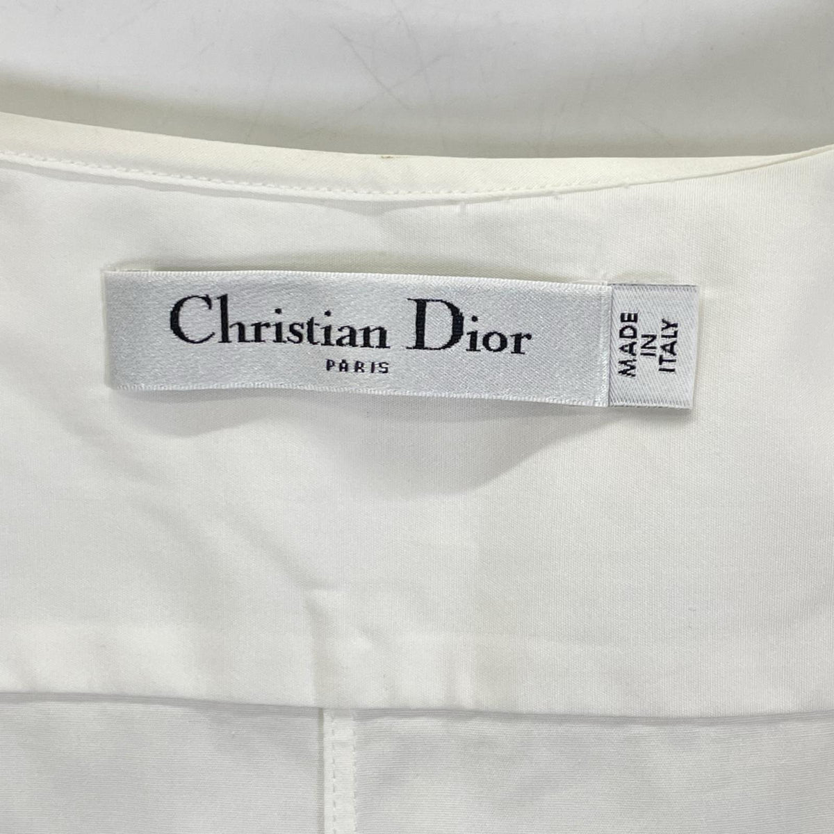 Christian Dior クリスチャンディオール 7A21504B1356 ホワイト ワッペン ノースリーブ シャツ トップス
