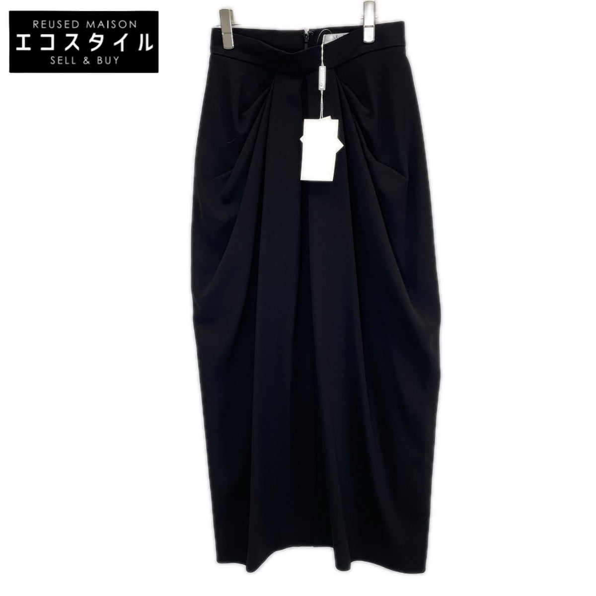 Max Mara マックスマーラ 2511101021 RIDENTE ブラック ドレープスカート スカート