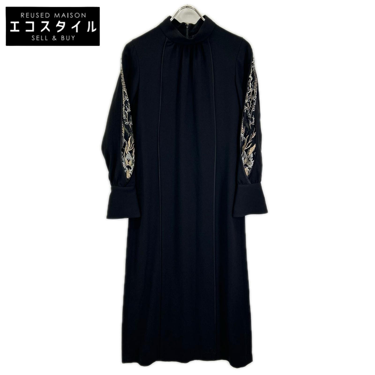 MURRAL ミューラル 253-1102 Petal sleeve lace dress ブラック レースドレス ワンピース