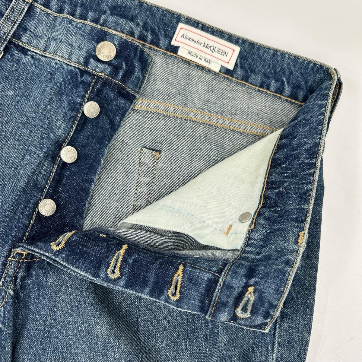 ALEXANDER McQUEEN アレキサンダーマックイーン 683031 ORGANIC JAPANES ロゴデザイン デニム ボトムス