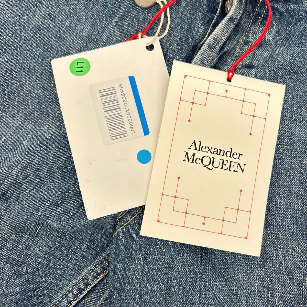 ALEXANDER McQUEEN アレキサンダーマックイーン 683031 ORGANIC JAPANES ロゴデザイン デニム ボトムス