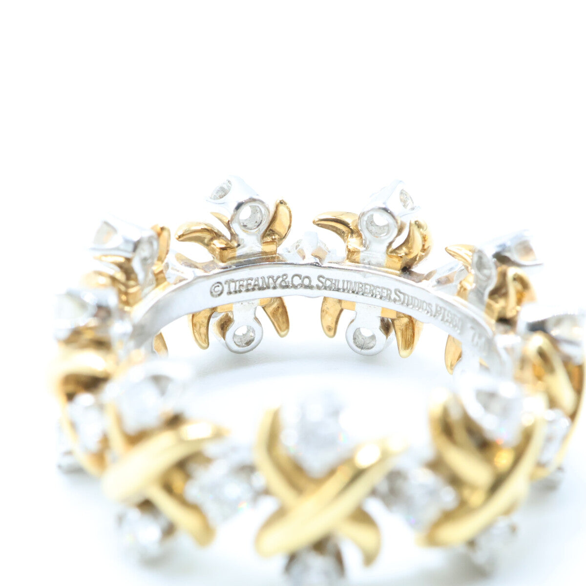 TIFFANY&Co. ティファニー K18×PT900 ジャン・シュランバージェ レア クロス リング リング 指輪