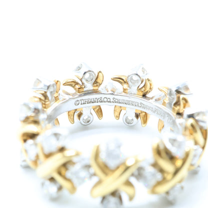 TIFFANY&Co. ティファニー K18×PT900 ジャン・シュランバージェ レア クロス リング リング 指輪
