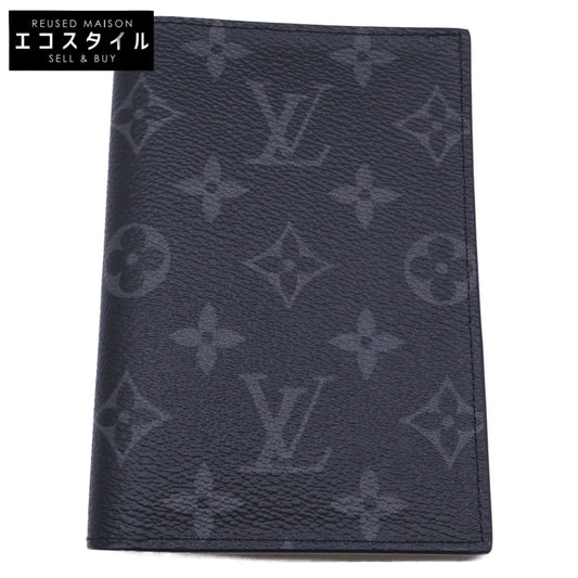 LOUIS VUITTON ルイヴィトン 美品 M64501 モノグラムエクリプス クーヴェルテュール パスポール NM パスポートカバー カードケース