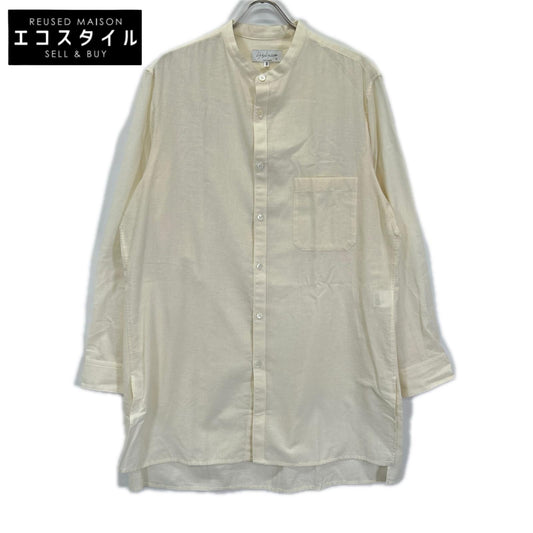 Yohji Yamamoto POUR HOMME ヨウジヤマモトプールオム HZ-B2B-046 生成り バンドカラー シャツ トップス