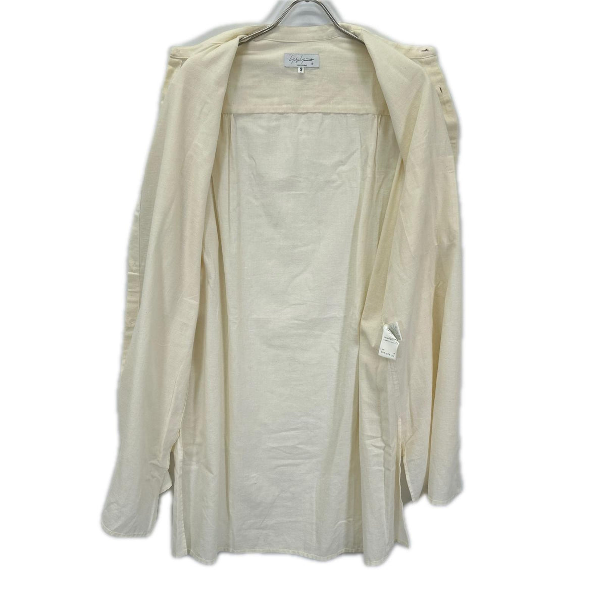 Yohji Yamamoto POUR HOMME ヨウジヤマモトプールオム HZ-B2B-046 生成り バンドカラー シャツ トップス