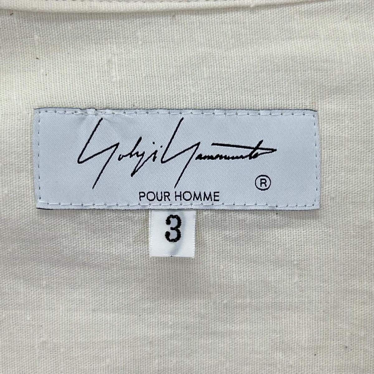 Yohji Yamamoto POUR HOMME ヨウジヤマモトプールオム HZ-B2B-046 生成り バンドカラー シャツ トップス