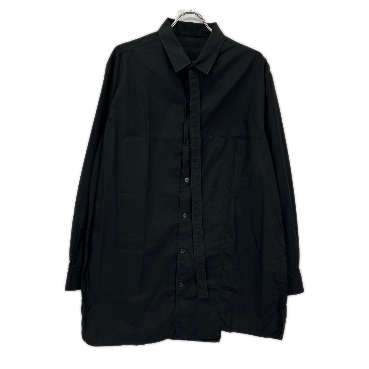 Yohji Yamamoto POUR HOMME ヨウジヤマモトプールオム HZ-B05-001 チェーンステッチ ブロード タブカラー シャツ トップス