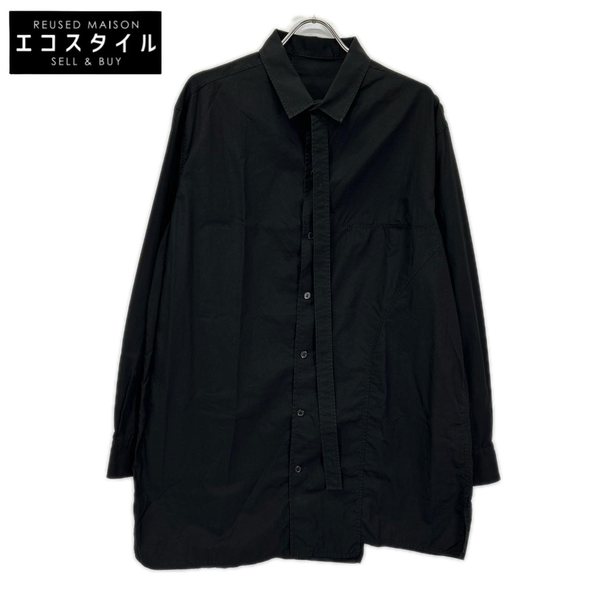 Yohji Yamamoto POUR HOMME ヨウジヤマモトプールオム HZ-B05-001 チェーンステッチ ブロード タブカラー シャツ トップス