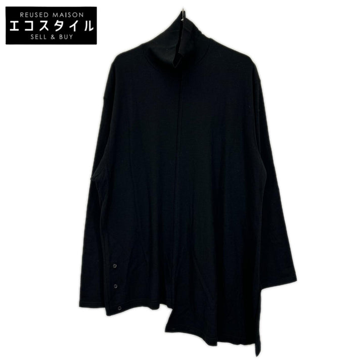 REGULATION Yohji Yamamoto レギュレーション ヨウジヤマモト 48/2MIDDLE WASHABLE DIAGONAL ハイネックニット トップス