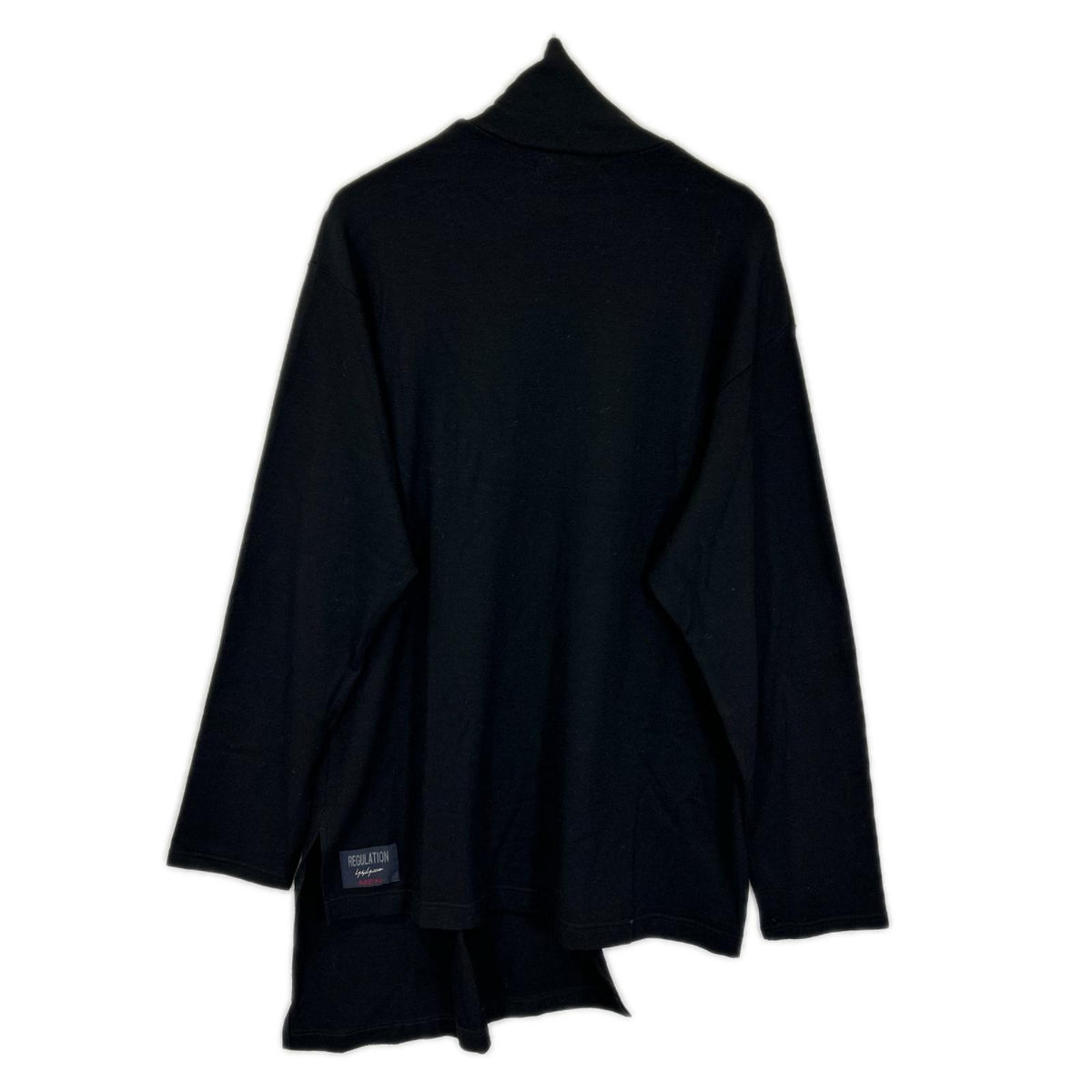 REGULATION Yohji Yamamoto レギュレーション ヨウジヤマモト 48/2MIDDLE WASHABLE DIAGONAL ハイネックニット トップス
