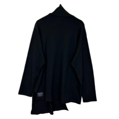 REGULATION Yohji Yamamoto レギュレーション ヨウジヤマモト 48/2MIDDLE WASHABLE DIAGONAL ハイネックニット トップス