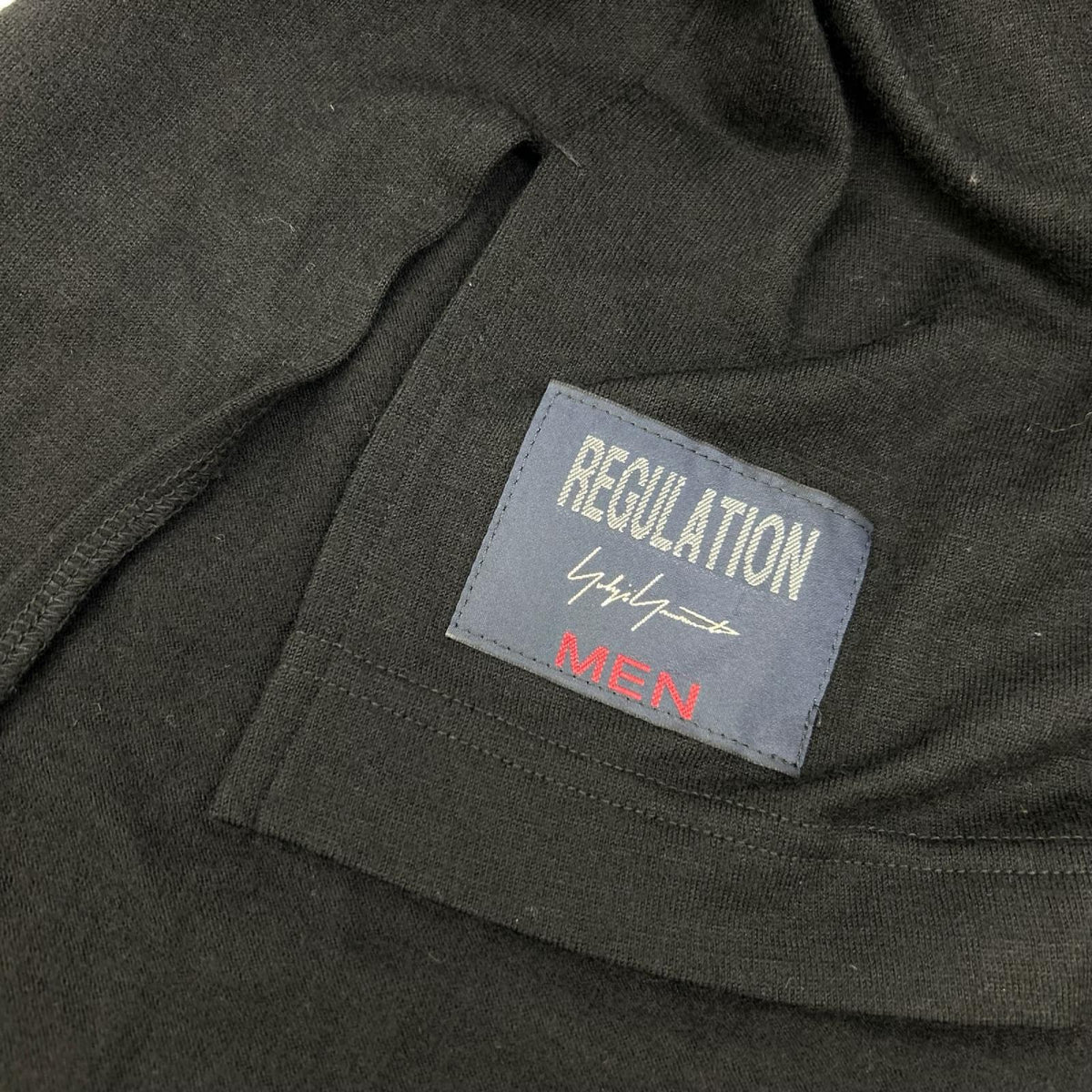 REGULATION Yohji Yamamoto レギュレーション ヨウジヤマモト 48/2MIDDLE WASHABLE DIAGONAL ハイネックニット トップス