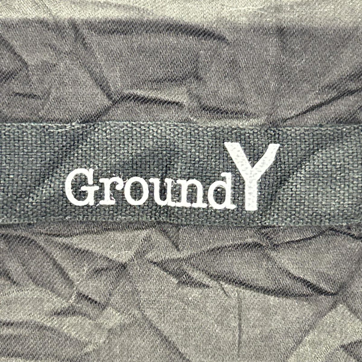 Ground Y グラウンドワイ GQ-B11-912 クラッシュドファブリック ボタニカル アラベスクプリントシャツ トップス