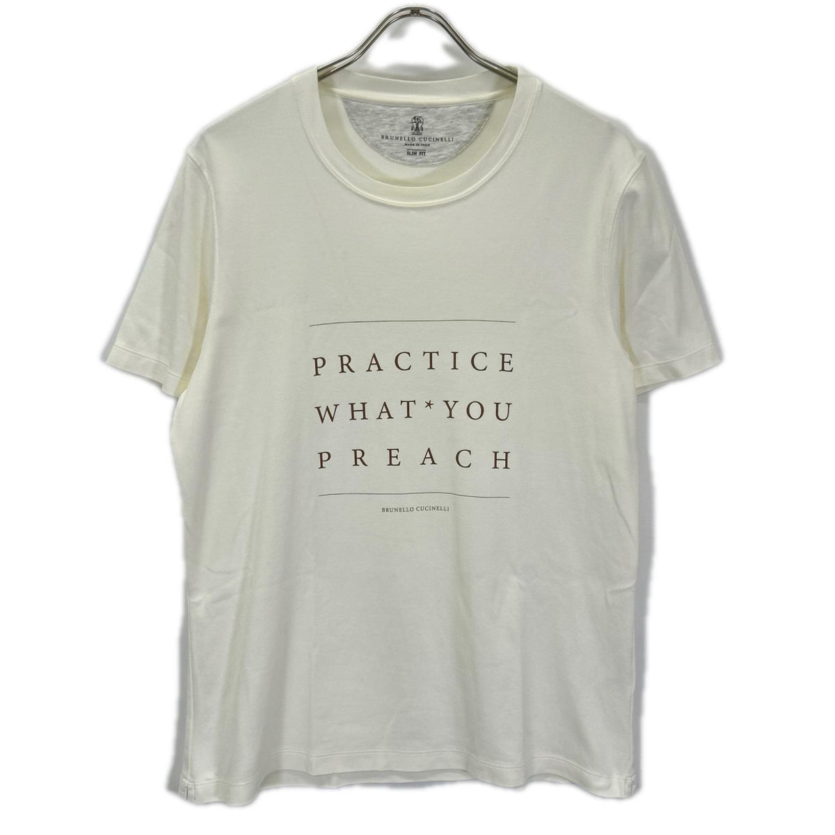 BRUNELLO CUCINELLI ブルネロクチネリ PRACTICE WHAT YOU PREACH クルーネック Tシャツ トップス