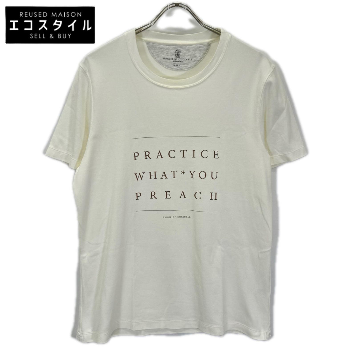 BRUNELLO CUCINELLI ブルネロクチネリ PRACTICE WHAT YOU PREACH クルーネック Tシャツ トップス