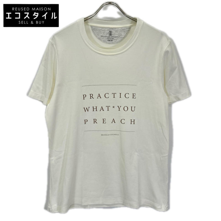 BRUNELLO CUCINELLI ブルネロクチネリ PRACTICE WHAT YOU PREACH クルーネック Tシャツ トップス