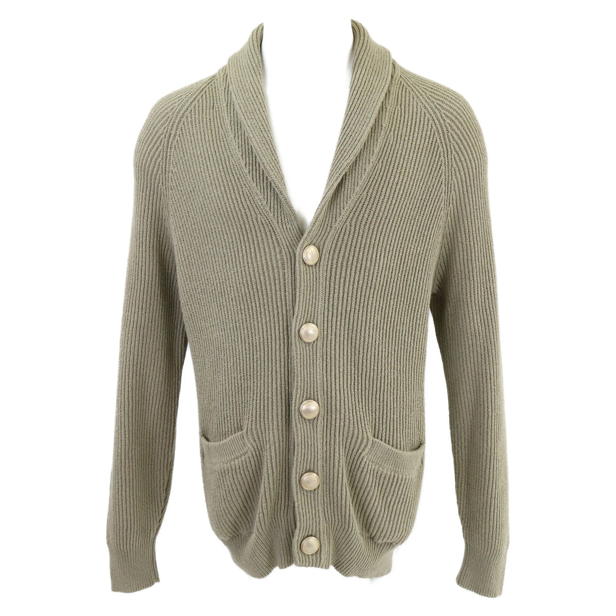 BRUNELLO CUCINELLI ブルネロクチネリ 【美品/国内正規】M2W70600 メタルボタン コットン リブニット カーディガン トップス