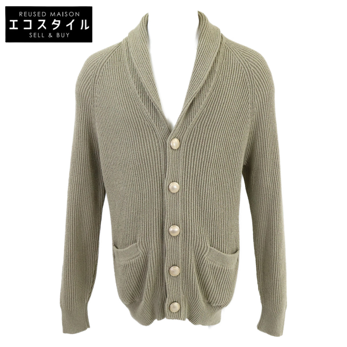 BRUNELLO CUCINELLI ブルネロクチネリ 【美品/国内正規】M2W70600 メタルボタン コットン リブニット カーディガン トップス