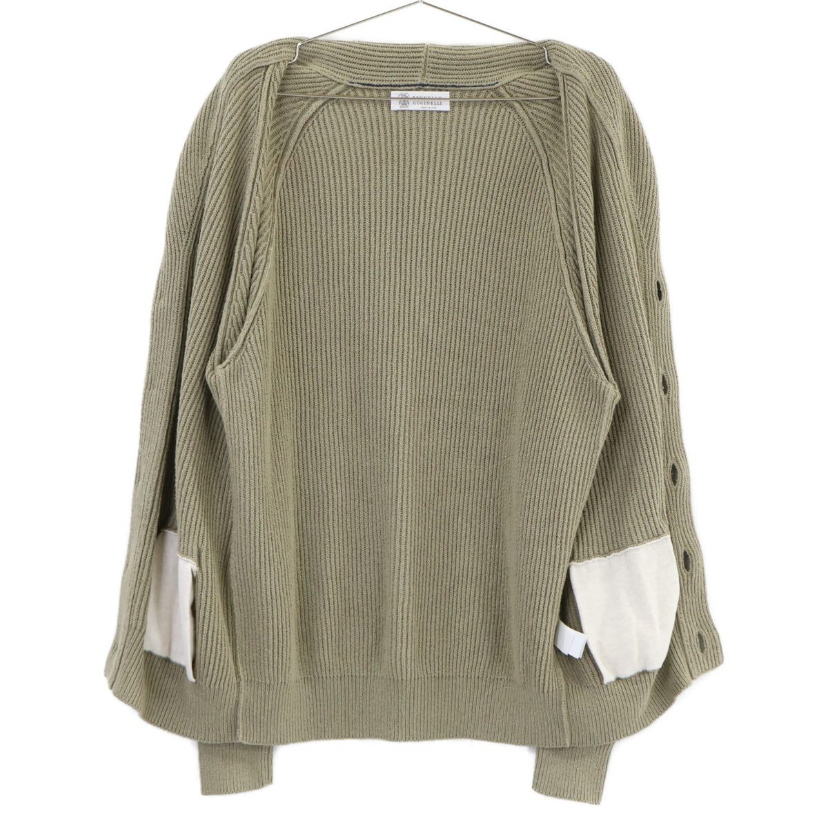 BRUNELLO CUCINELLI ブルネロクチネリ 【美品/国内正規】M2W70600 メタルボタン コットン リブニット カーディガン トップス