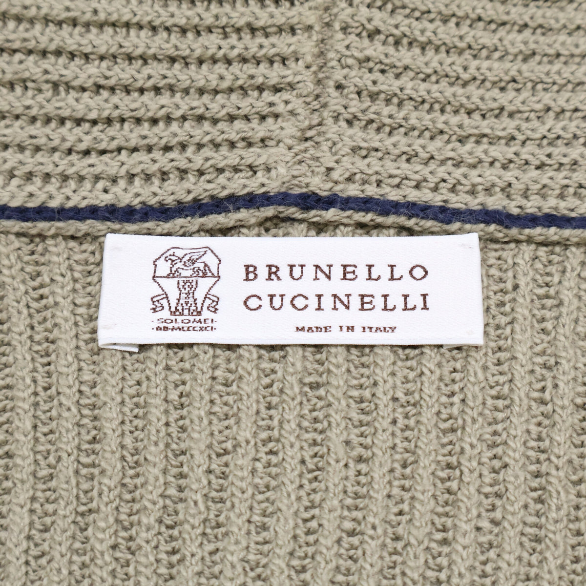 BRUNELLO CUCINELLI ブルネロクチネリ 【美品/国内正規】M2W70600 メタルボタン コットン リブニット カーディガン トップス