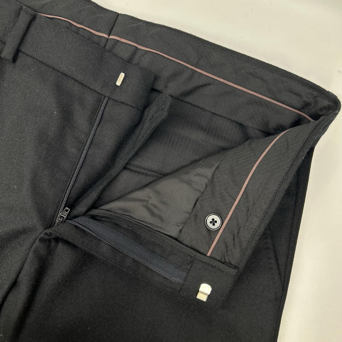 HERMES エルメス 94500000 92-5410 ブラック ノータック トラウザーパンツ ボトムス