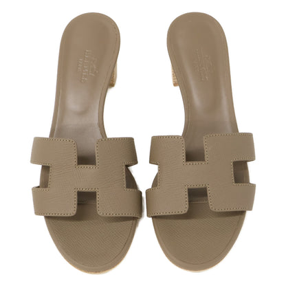 HERMES エルメス 【美品】AF151215Z Oasis オアジス レザー ヒールサンダル シューズ
