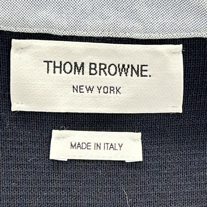 THOM BROWNE トムブラウン 22AW FKC469-Y3007 ネイビー×ブルー RWB シャツ ドッキングロングカーディガン トップス