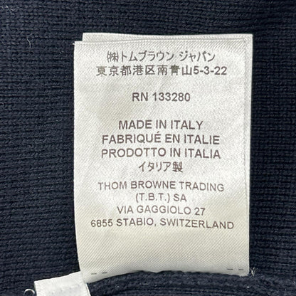 THOM BROWNE トムブラウン 22AW FKC469-Y3007 ネイビー×ブルー RWB シャツ ドッキングロングカーディガン トップス