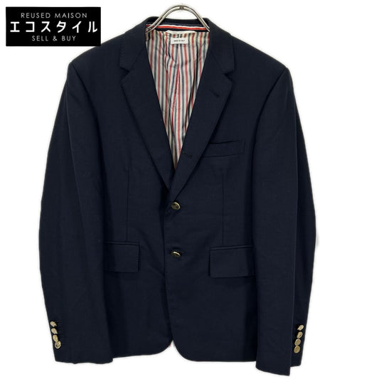 THOM BROWNE トムブラウン MJC001A-00626415 ネイビー ウール シングルブレスト ブレザー ジャケット