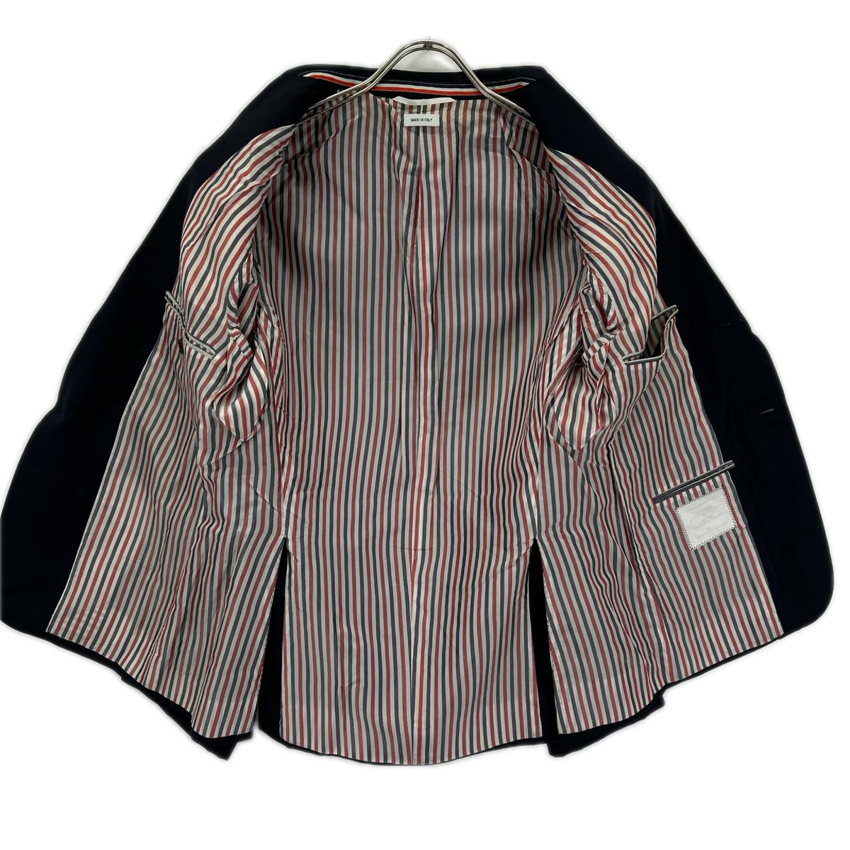 THOM BROWNE トムブラウン MJC001A-00626415 ネイビー ウール シングルブレスト ブレザー ジャケット