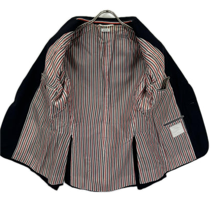 THOM BROWNE トムブラウン MJC001A-00626415 ネイビー ウール シングルブレスト ブレザー ジャケット