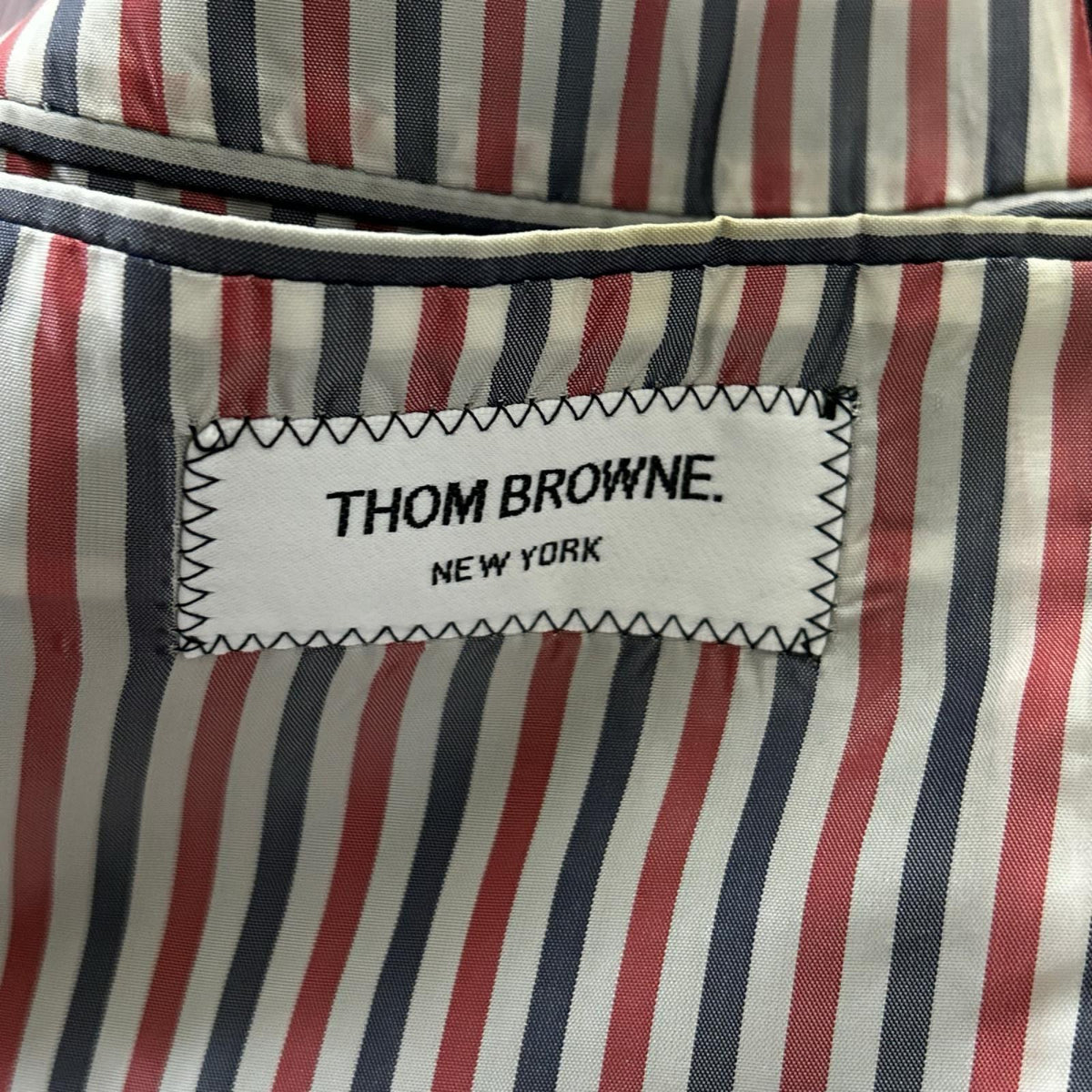 THOM BROWNE トムブラウン MJC001A-00626415 ネイビー ウール シングルブレスト ブレザー ジャケット