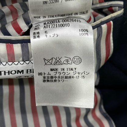 THOM BROWNE トムブラウン MJC001A-00626415 ネイビー ウール シングルブレスト ブレザー ジャケット