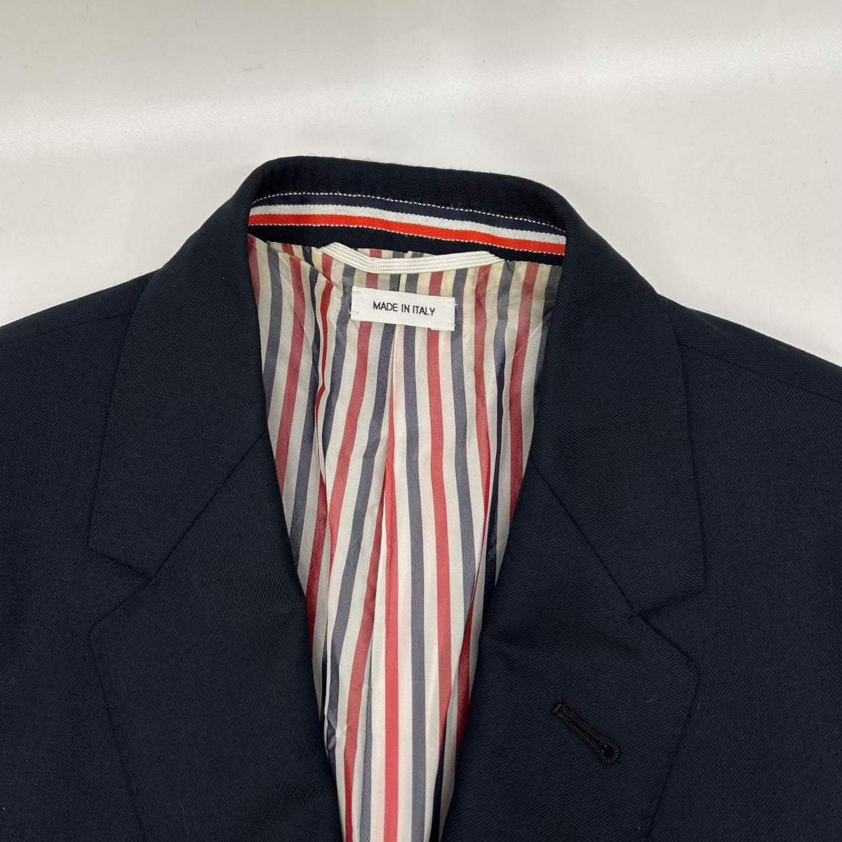 THOM BROWNE トムブラウン MJC001A-00626415 ネイビー ウール シングルブレスト ブレザー ジャケット