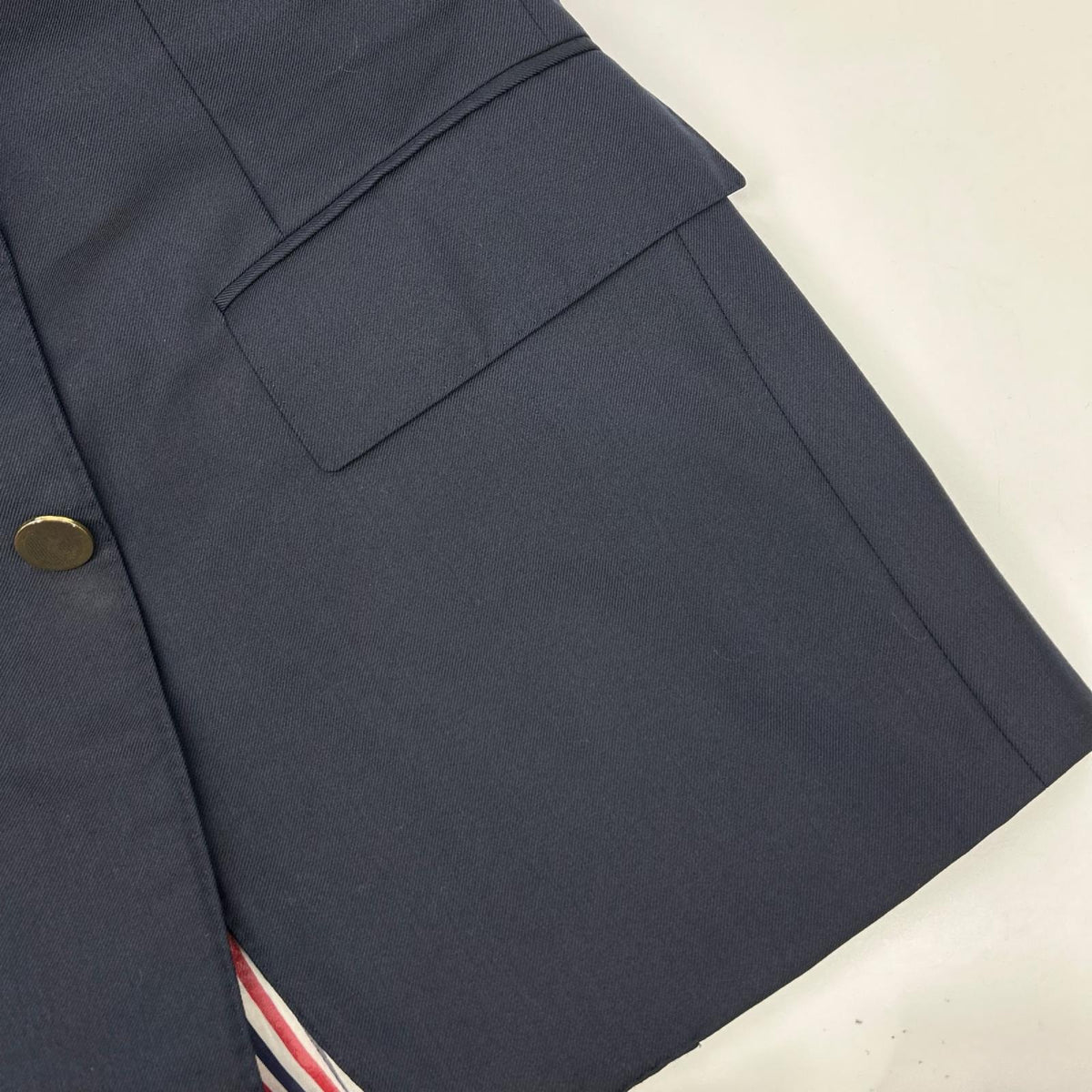 THOM BROWNE トムブラウン MJC001A-00626415 ネイビー ウール シングルブレスト ブレザー ジャケット