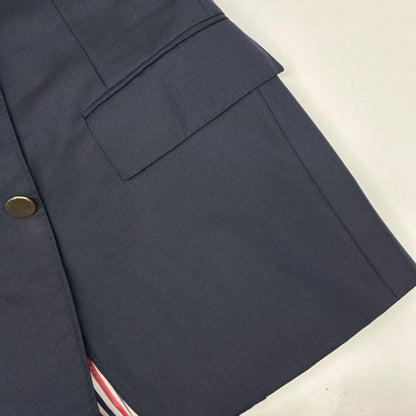 THOM BROWNE トムブラウン MJC001A-00626415 ネイビー ウール シングルブレスト ブレザー ジャケット