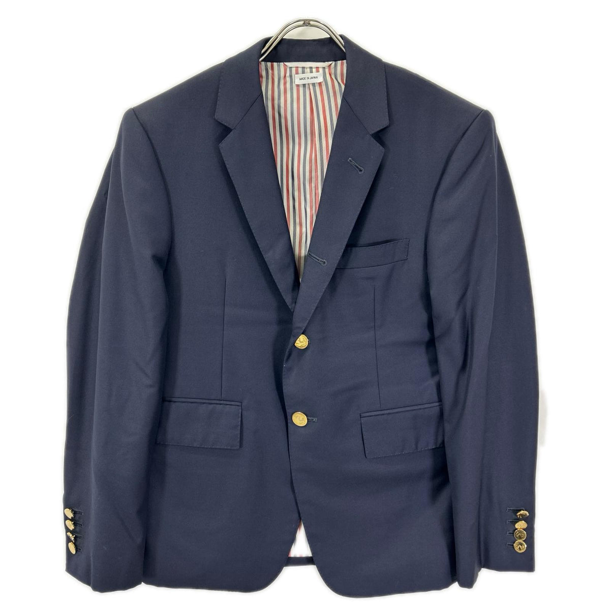 THOM BROWNE トムブラウン MJC001A-00096415 ネイビー 金ボタン シングル テーラードジャケット ジャケット