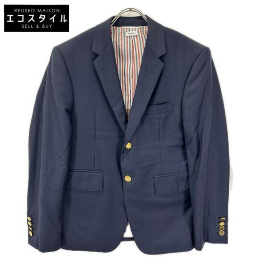 THOM BROWNE トムブラウン MJC001A-00096415 ネイビー 金ボタン シングル テーラードジャケット ジャケット