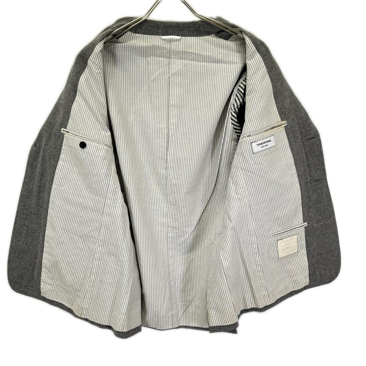 THOM BROWNE トムブラウン 01103I1021 グレー シングル 2B テーラードジャケット ジャケット